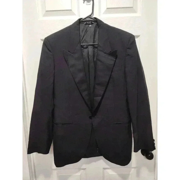 Ted Lapidus Italian Tuxedo Style Jacket Blazer Mens 38R Black 100% Wool Pristine - Picture 3 of 10